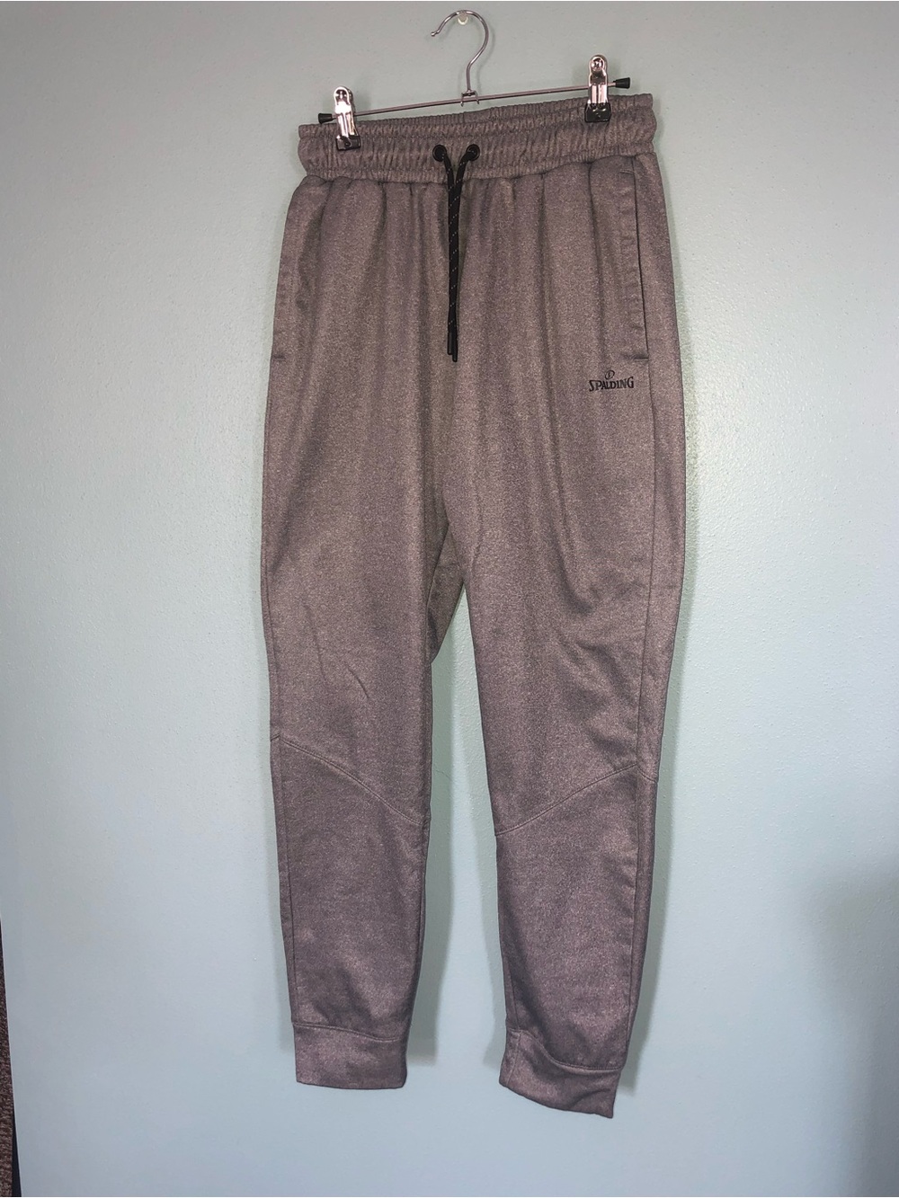 Spalding Men’s Gray Athletic Joggers with Drawstring